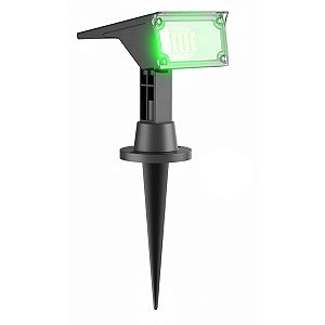 Luminária Solar para Jardim Spot LED 2 em 1 Verde + Branco Quente 3000K 10h Autonomia Resistente à Água