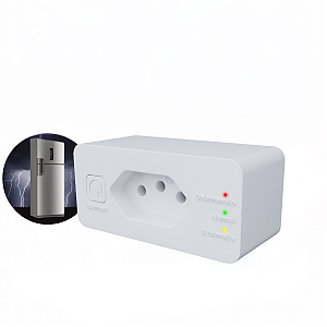 Protetor Inteligente DPS de Tomada para Geladeira 10A 3 Pinos Anti Raio Surto