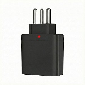 Protetor de Surto e Raio DPS Tomada 20A Bivolt - Para Airfryer, Forno e Lava e Seca - Preto