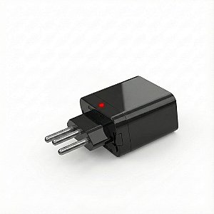 Tomada Protetor de Surto DPS 3 Pinos 10A Bivolt Qualitronix Anti-Raio para Eletrônicos - Preto