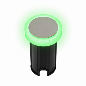 Balizador LED de Embutir Jardim Verde IP67 Bivolt 1,5W Luz Externa para Solo Piso Caminho Paisagismo 42mm