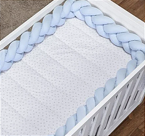 Trança Protetora Para Berço e Cama Azul - Pclme