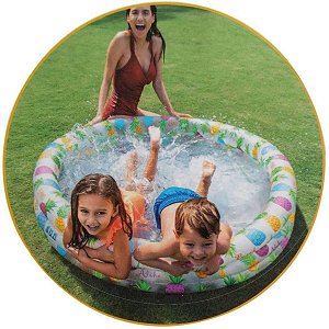 Piscina Infantil Inflável Redonda Abacaxi 248L - Intex