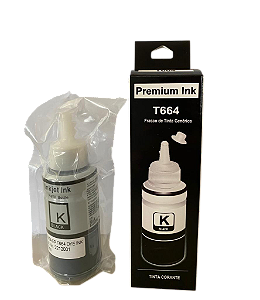 TINTA EPSON 664 PRETO | L200 L220 L110 L355 L555 L396 L455 L365 | PREMIUM INK 70ML