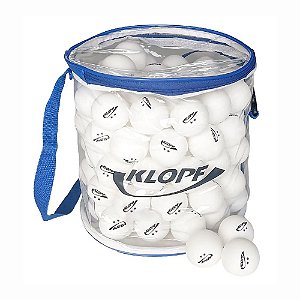 Bolsa com 100 Bolas Brancas de Tênis de Mesa Ping Pong Klopf 5082