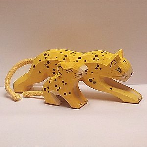 Onça pintada filhote sentada