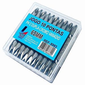 PONTEIRA DUPLA 65 MM JOGO C/10 PH2 CR-V LOTUS PLUS