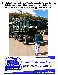 LR1800 Lona Fácil para Carreta  Basculante Vanderléia
