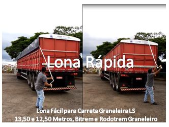 LR1800 Lona Fácil para Carreta Graneleira LS Graneleiro 10 a 14,50 Metros