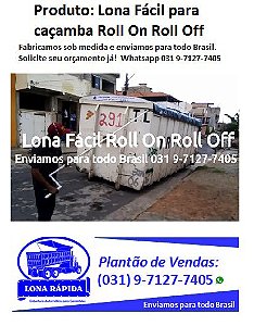 LR1800 - Lona Fácil para Caçamba Roll On Roll Off