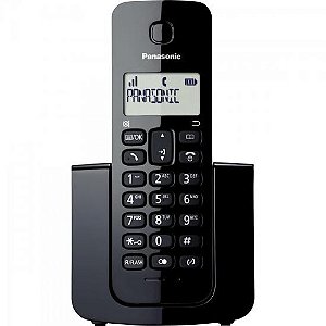 Telefone sem Fio com ID KX-TGB110LBB Preto Panasonic - Estilo e Funcionalidade para Ambiente Moderno