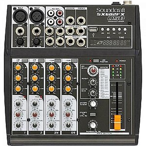 Mesa de Som Soundcraft Sx602fx 6 Canais Usb Preta