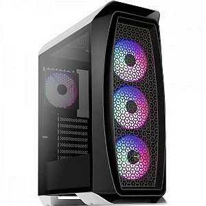 Gabinete Gamer Aerocool Aero One Frost Branco Rgb Lateral Vidro