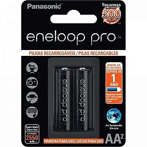 Pilha Recarregável 1,2V AA 2550mAh Eneloop Pro Panasonic - Desempenho Excepcional para Alto Consumo