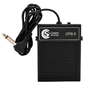 Pedal Sustain para Teclado Cps-5 Custom Sound Preto