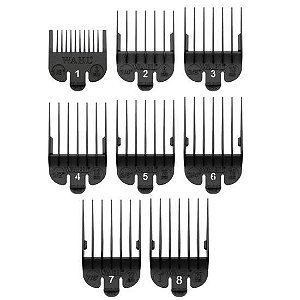 Kit Pentes Altura 1-8 Com 8 Preto Wahl