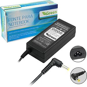 Fonte para Notebook Acer 19v 4,74a Bivolt 5,5x1,7mm Green