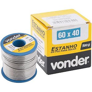 Estanho Em Fio para Solda 500g Azul 60x40 1,5mm Vonder