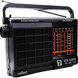 Rádio Portátil Motobras Rm-pft73ac Preto Explorando a Música Em 7 Faixas