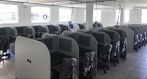 Baia call center telemarketing com abafadores