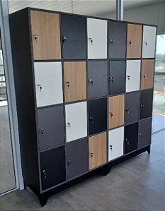 ARMÁRIO  LOCKER  PORTAS EM  MADEIRA - COM FECHADURA