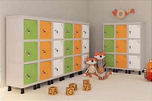 Mini Locker em Aço módulos 3 portas