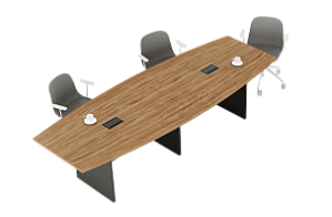 Mesa Reunião Semi Oval Lean
