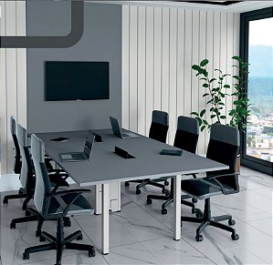 Mesa Reunião Corporativa pé trave