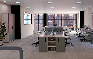 Mesa Plataforma Corporativa pé painel