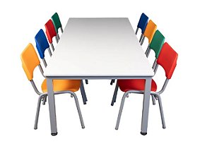 Conjunto Refeitório Infantil 4, 6 ou 8 lugares