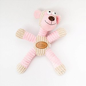 Brinquedo de Pelúcia para Cães Macaco Rosa
