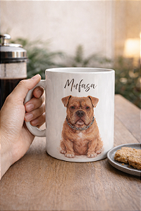 Caneca Personalizada com o Rosto do Seu Cachorro Minimalista