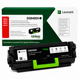 Toner Original 55B4000 55BB000 Lexmark Preto 3.000Páginas Para MS331 MS431 MX331 MX431 MX432