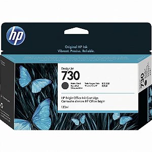 Tinta Original 730 P2V65A 130ml Preto Fosco HP Para T1600 T1700
