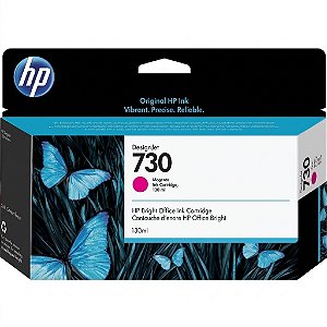 Tinta Original 730 P2V63A 130ml Magenta HP Para T1600 T1700