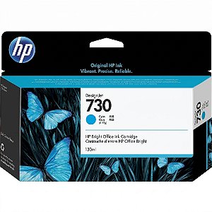 Tinta Original 730 P2V62A 130ml Ciano HP Para T1600 T1700