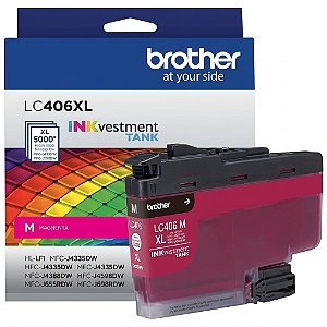 Cartucho Original LC406XLMS Brother Magenta 5.000Páginas Para J4335 J4345 J5855 J6555 J4535 J5955 J6955