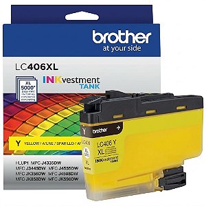 Cartucho Original LC406XLYS Brother Amarelo 5.000Páginas Para J4335 J4345 J5855 J6555 J4535 J5955 J6955
