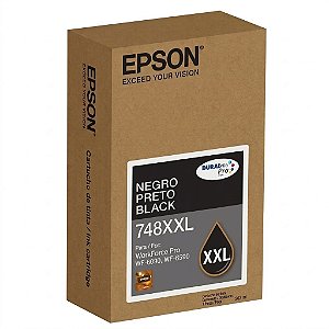 Tinta Original 748XXL Epson T748XXL120 Preto 10.000Páginas 202ml Para WF6090 WF6590