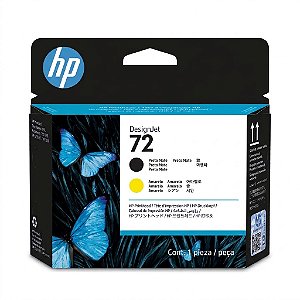 Cabeca Original 72 C9384A HP Preto Mate e Amarelo Para T610 T620 T1100 T1120 T1200 T790