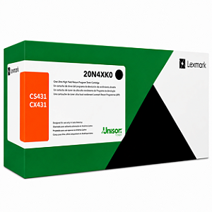 Toner Original 20N4XK0 Lexmark Preto 6.000Páginas Para CS431DW CX431ADW