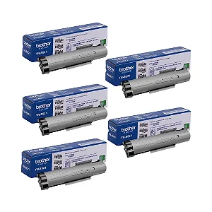 Kit 5Unidades TN-B021 Original Toner Brother Preto 2.600Páginas Cada