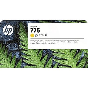 HP 776 1XB08A Amarelo 1Litro Cartucho de Tinta Original PLUK Para DesignJet Z9+