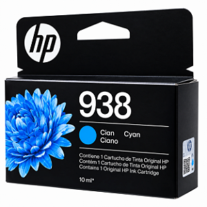 Tinta Original 938 4S6X5PL HP Ciano 800Páginas Para 9110 9120 9130 9720 9730
