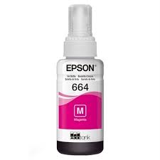 T664M Epson Tinta Magenta Original 6.500Páginas Para L110 L120 L121 L200 L210 L220 L355 L365 L455 L555 L565 L375 L575 L1300 L395 L495 L396 L656
