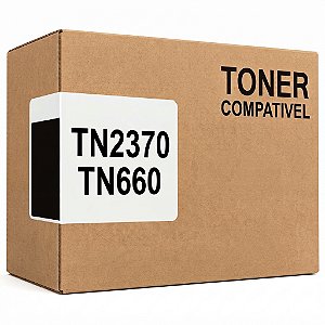 Compativel TN2370 TN660 Toner Preto 2.600Páginas Para Brother L2320D L2360DW L2520DW L2540DW L2700DW L2720DW L2740DW