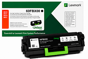 Toner Original 60FBX00 60F4X00 Lexmark Preto 20.000Páginas Para MX510 MX511 MX610 MX611