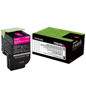 Original 70C8HM0 Toner Lexmark 708HM Magenta Autonomia 3.000Páginas