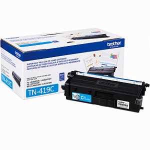 Toner Original TN419C Brother Ciano 9.000Páginas Para L8360CDW L8610CDW L8900CDW L9570CDW