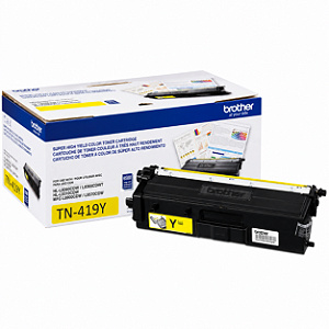 Toner Original TN419Y Brother Amarelo 9.000Páginas Para L8360CDW L8610CDW L8900CDW L9570CDW